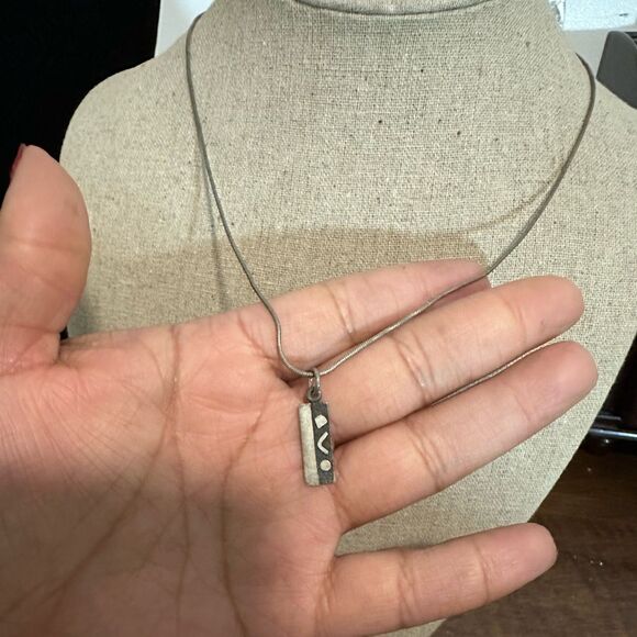 KEVIN AND ANNA SILVER PENDANT WITH STERLING SILVER NECKLACE ITALY - Picture 1 of 8